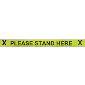 Pro Gaff Social Distancing Signs 72mmx3FT Fluorescent Yellow Printed Black X PLEASE STAND HERE X 20 per roll