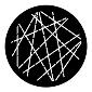 ROSCO:250-77217 -- 77217 Pick Up Sticks Reversed Steel Metal Gobo By Kevin Rigdon, Size: Specify