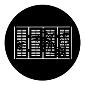 ROSCO:250-77542 -- 77542 Tropical Window Steel Metal Gobo, Size: Specify