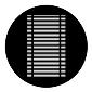 ROSCO:250-77702 -- 77702 Venetian Blind Steel Metal Gobo By Jules Fisher, Size: Specify
