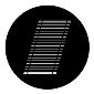 ROSCO:250-77717 -- 77717 Oblique Blinds Steel Metal Gobo By Leon Rosenthal, Size: Specify