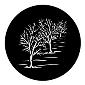 ROSCO:250-77744 -- 77744 Three Trees Steel Metal Gobo By Tom Sturge, Size: Specify