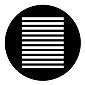 ROSCO:250-77904 -- 77904 Venetian Blind 2 Steel Metal Gobo, Size: Specify