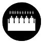 ROSCO:250-78213 -- 78213 Colonnade Steel Metal Gobo, Size: Specify