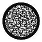 ROSCO:260-81134 -- 81134 Molten Silver Bw Glass Gobo, Size: Specify
