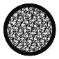 ROSCO:260-81134 -- 81134 Molten Silver Bw Glass Gobo, Size: Specify