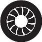 ROSCO:260-82814 -- 82814 Art Deco Crop Circle Bw Glass Gobo, Size: Specify