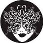 ROSCO:260-82863 -- 82863 Carnival Butterfly Mardi Gras Mask Bw Glass Gobo, Size: Specify