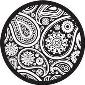 ROSCO:260-82873 -- 82873 Paisley 2 Bw Glass Gobo, Size: Specify