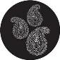 ROSCO:260-82875 -- 82875 Paisley 4 Bw Glass Gobo, Size: Specify