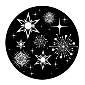 ROSCO:260-82894 -- 82894 Retro Snowflakes BW Glass Gobo, Size: Specify