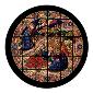 ROSCO:260-86676 -- 86676 Devotional Stained Glass 2 Multi Color Glass Gobo, Size: Specify