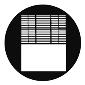 GAM:250-G757 -- G757 Office Window 2 Steel Metal Gobo, Size: Specify