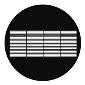 GAM:250-G761 -- G761 Office Window 6 Steel Metal Gobo, Size: Specify