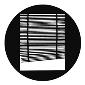 GAM:250-G768 -- G768 Crooked Blinds Steel Metal Gobo, Size: Specify