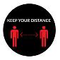 ROSCO:RHealth#1 -- RHealth #1 Keep Your Distance 2 Color Glass Gobo, Size: Specify