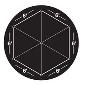 ROSCO:RHealth#12 -- RHealth #12 Stay 6 Feet Apart In Every Direction BW Glass Gobo, Size: Specify